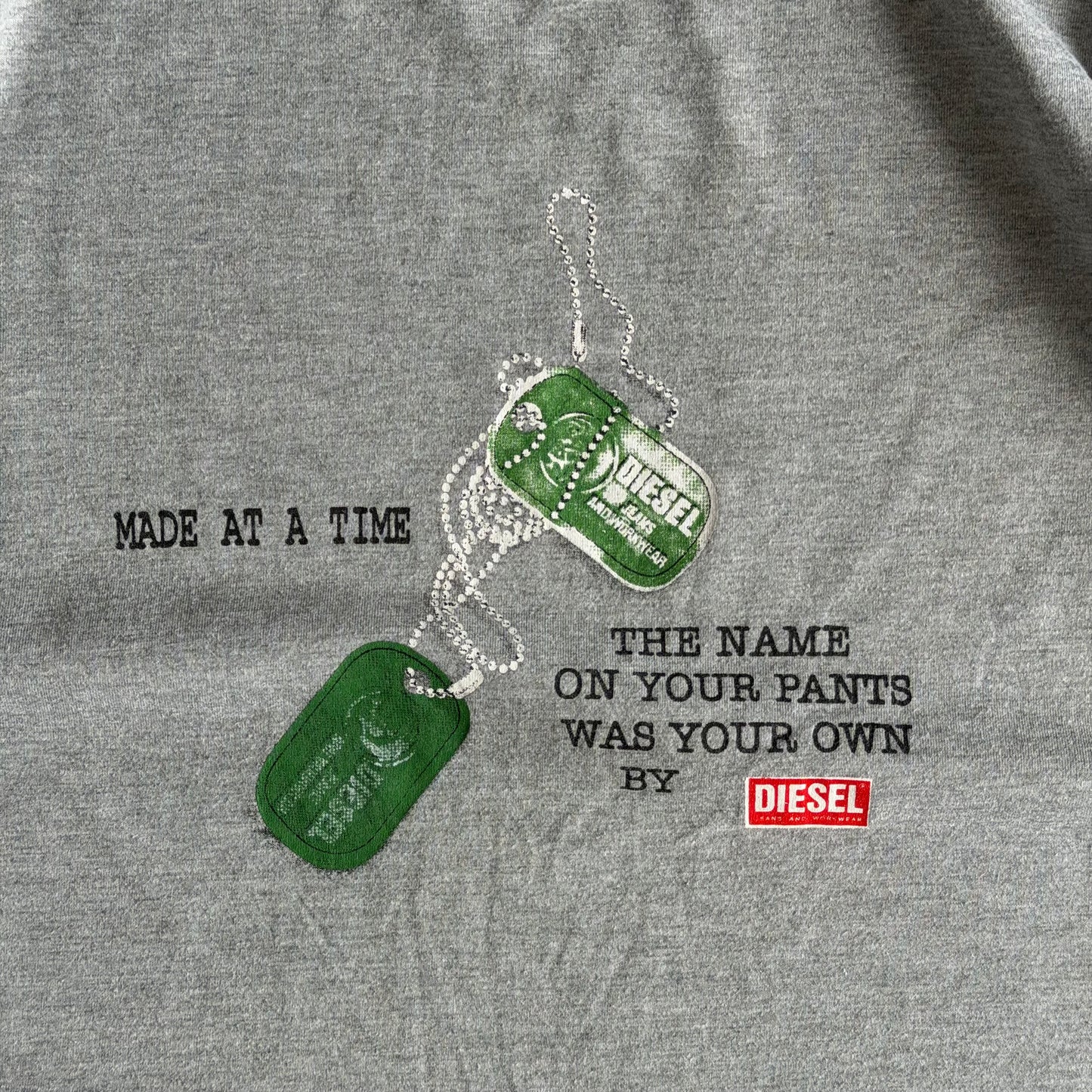 90s Diesel Dog tag T-Shirt - M
