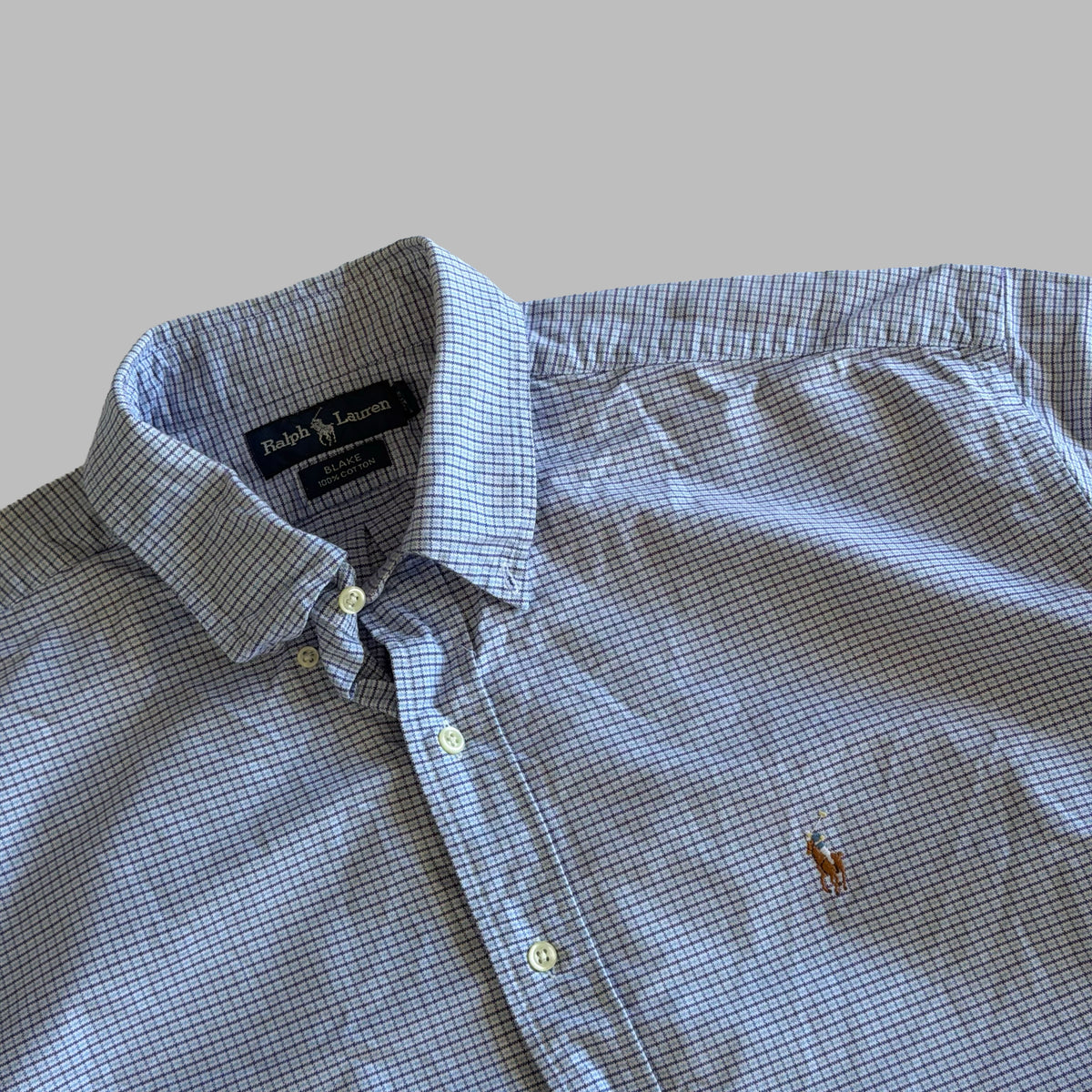 Y2K Polo Ralph Lauren Checkered Button Up Shirt - XL