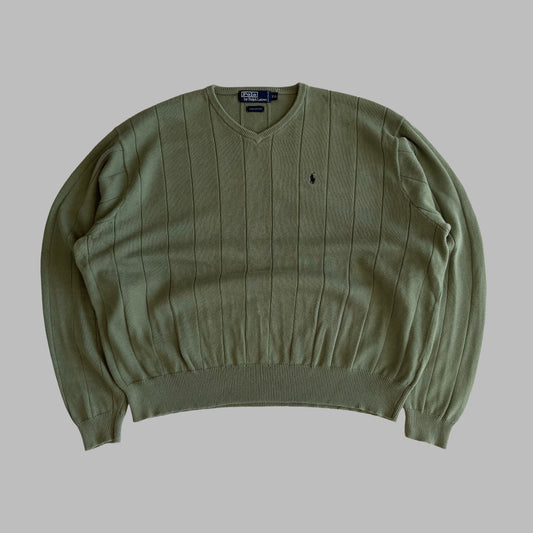 90s Ralph Lauren Ribbed Pull Over - XXL