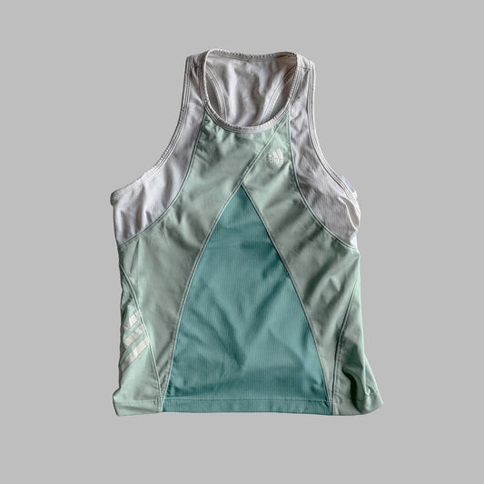 Y2K Adidas Panelled Activewear Tank - S