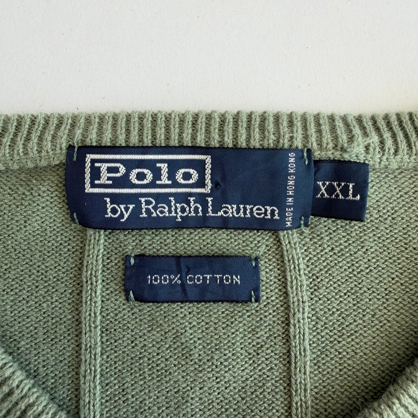 90s Ralph Lauren Ribbed Pull Over - XXL