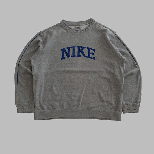 Y2K Nike Striped Spell Out Sweatshirt - XL