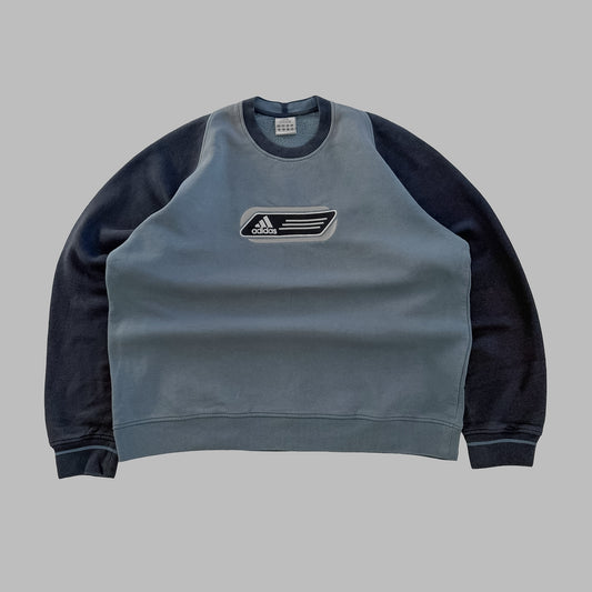 Y2K Adidas Embroidered Raglan Sweatshirt - XL