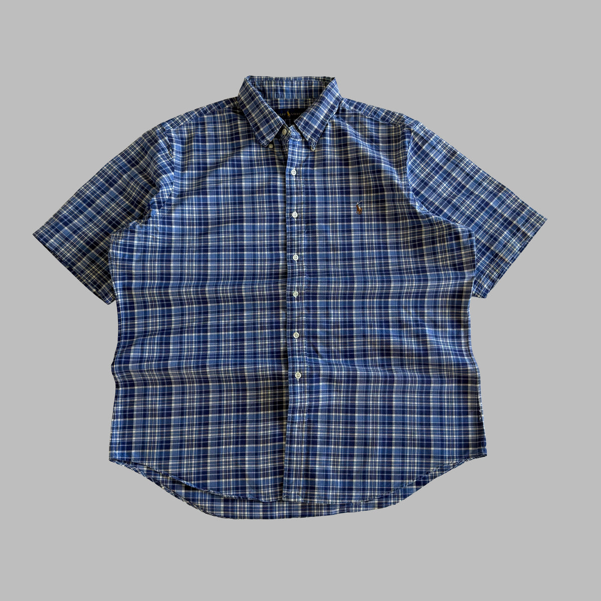 Y2K Polo Ralph Lauren Checkered Button Up Shirt - XL