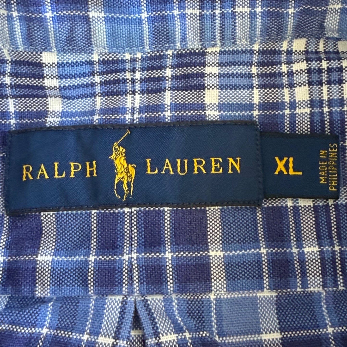 Y2K Polo Ralph Lauren Checkered Button Up Shirt - XL