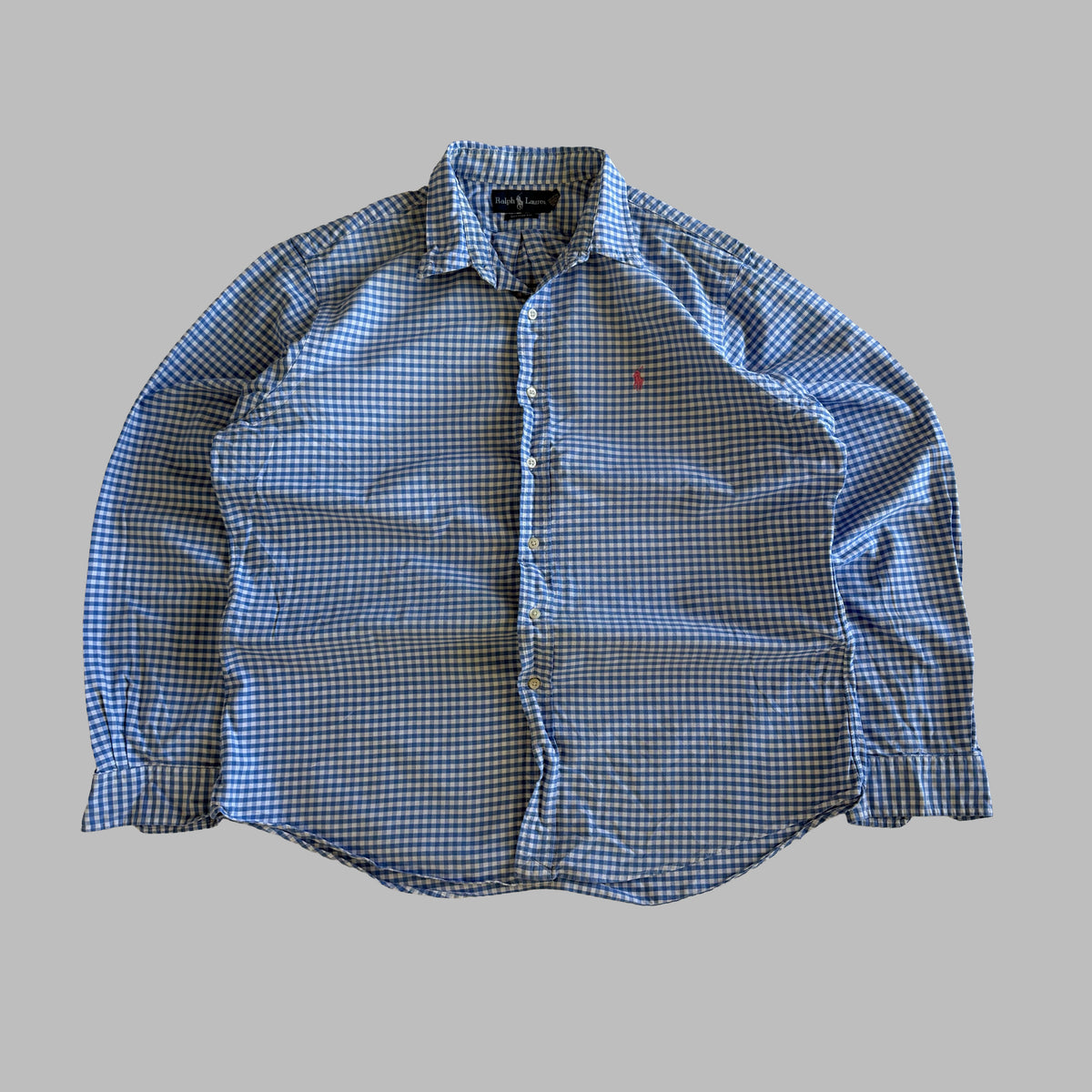 Y2K Polo Ralph Lauren Gingham Button Up Shirt - XL