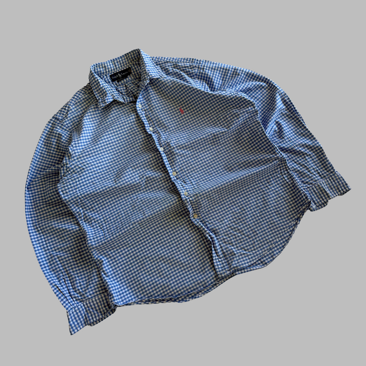 Y2K Polo Ralph Lauren Gingham Button Up Shirt - XL