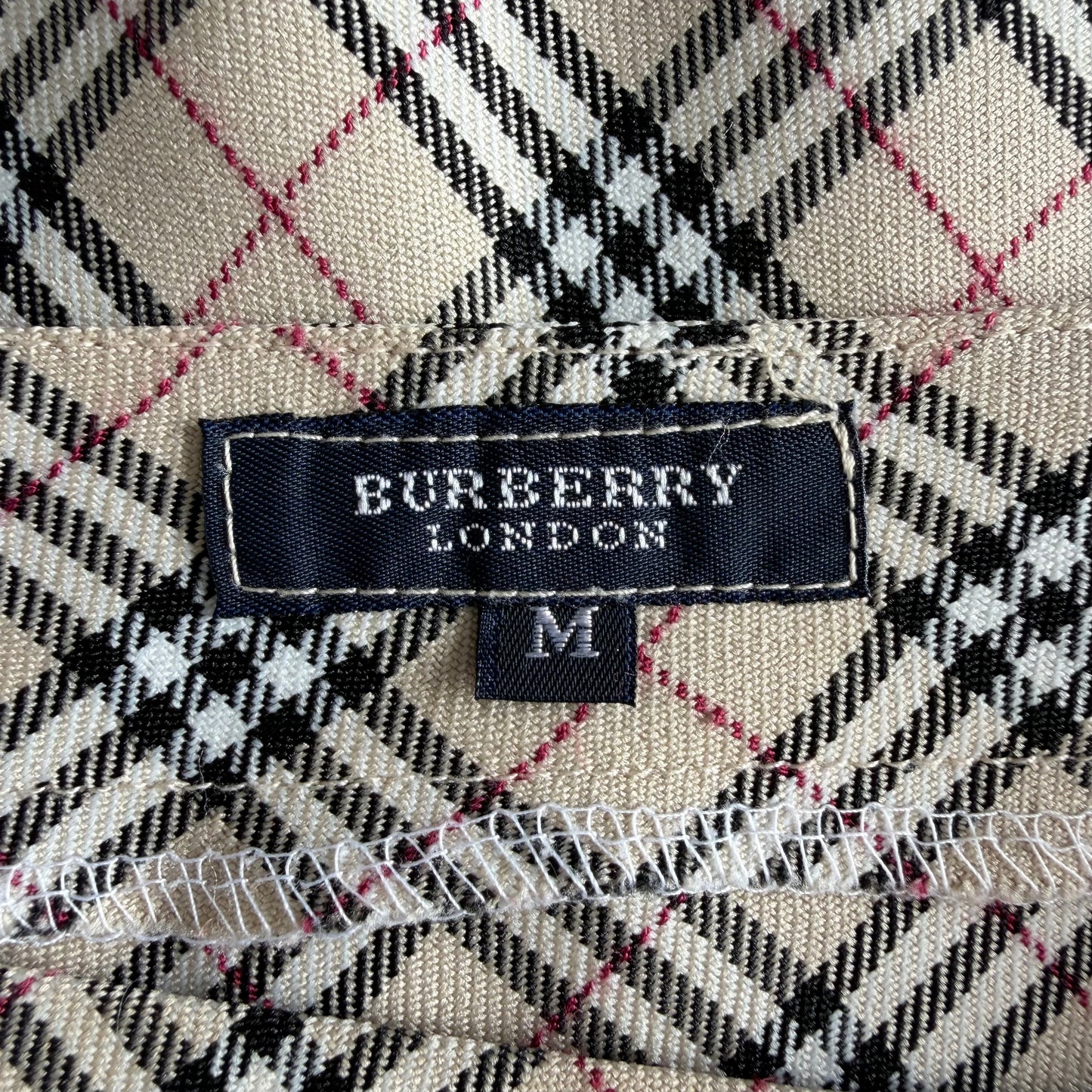 Y2K Burberry Nova Check Midi Skirt - 28"