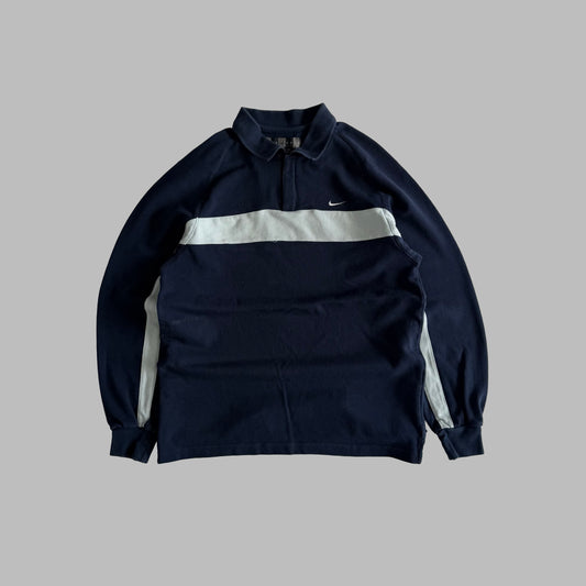 Y2K Nike Golf Striped Waffle Quarter Zip - M