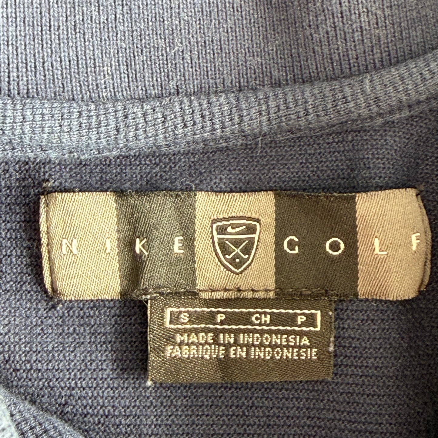 Y2K Nike Golf Striped Waffle Quarter Zip - M