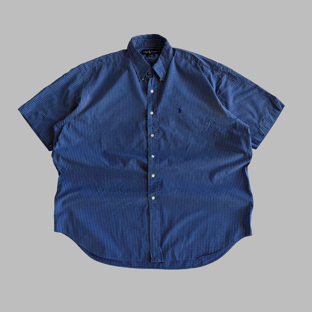 Y2K Polo Ralph Lauren Checkered Button Up Shirt - XL