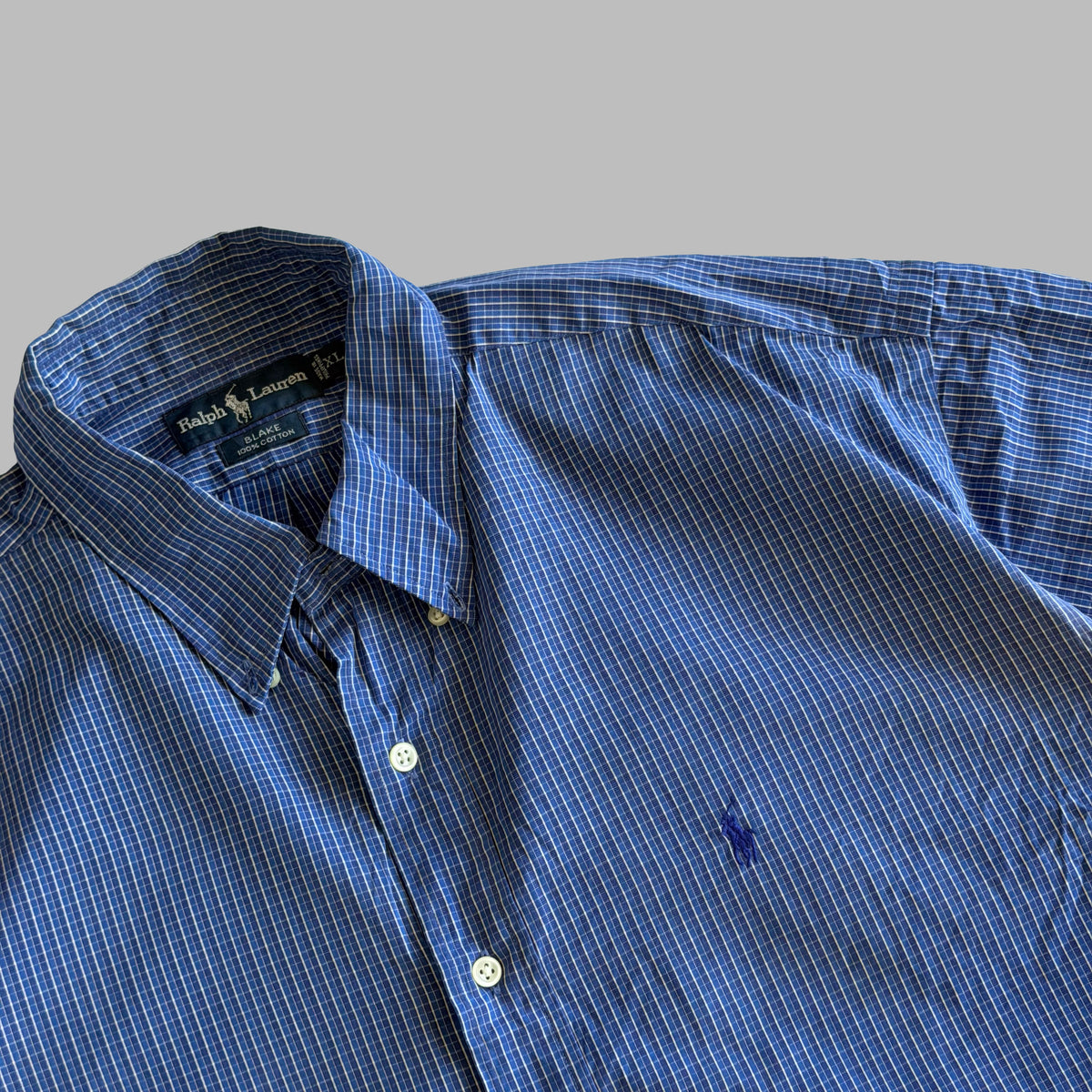 Y2K Polo Ralph Lauren Checkered Button Up Shirt - XL