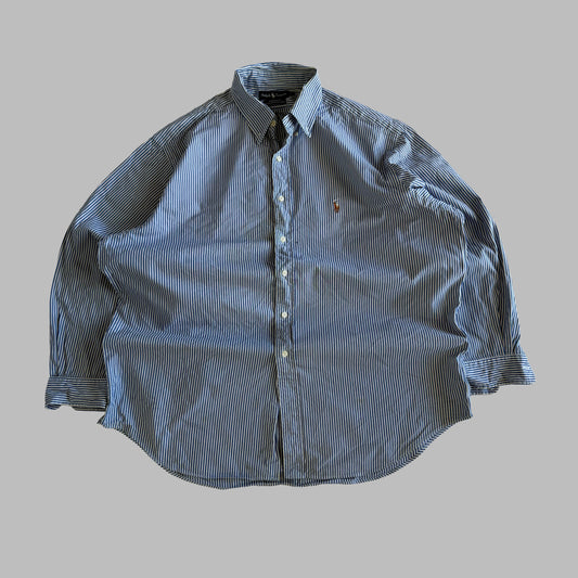 Y2K Polo Ralph Lauren Striped Button Up Shirt - XL