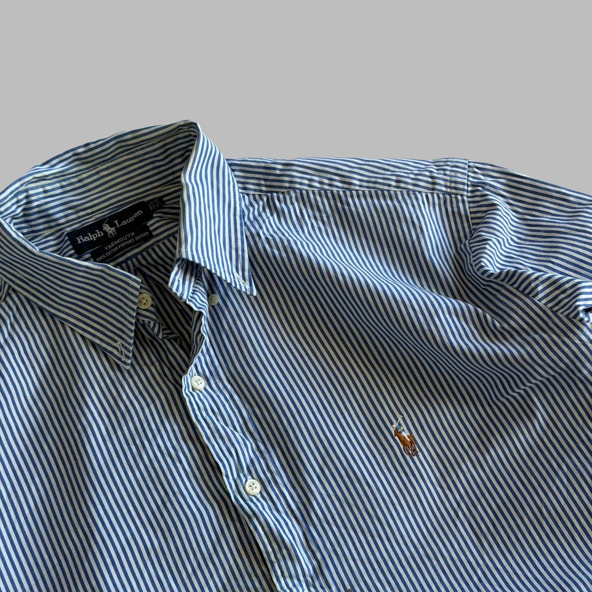 Y2K Polo Ralph Lauren Striped Button Up Shirt - XL