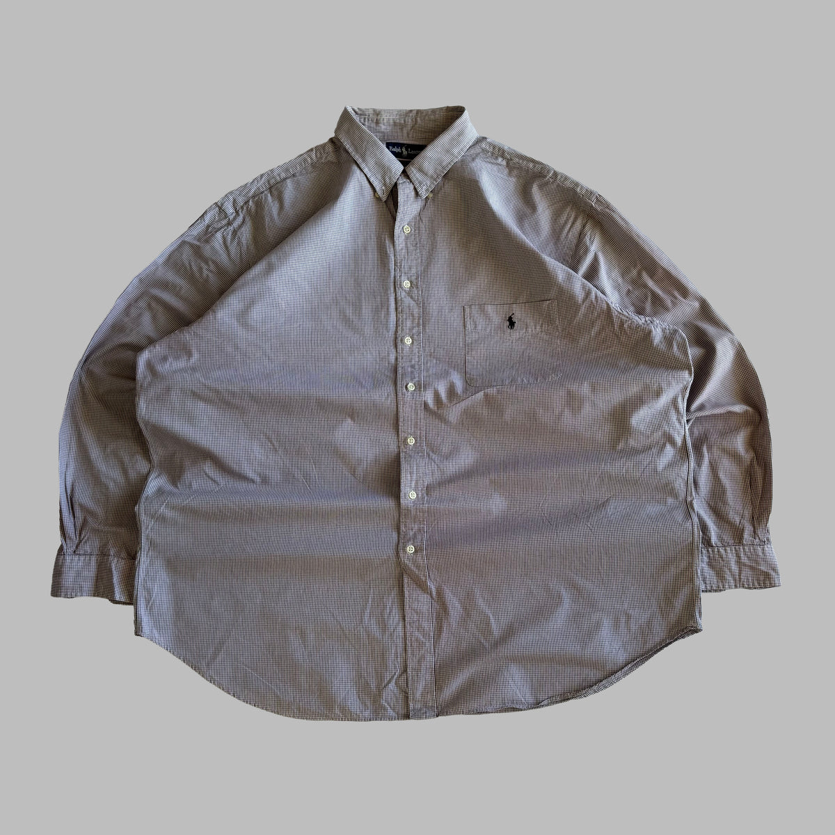 Y2K Polo Ralph Lauren Striped Button Up Shirt - XXXL