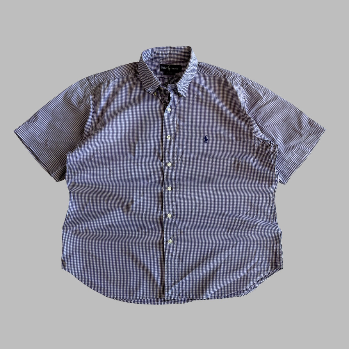 Y2K Ralph Lauren Gingham Button Up Shirt - XL