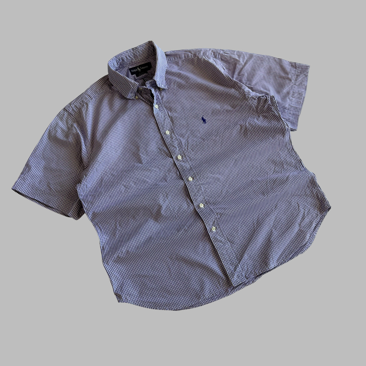 Y2K Ralph Lauren Gingham Button Up Shirt - XL