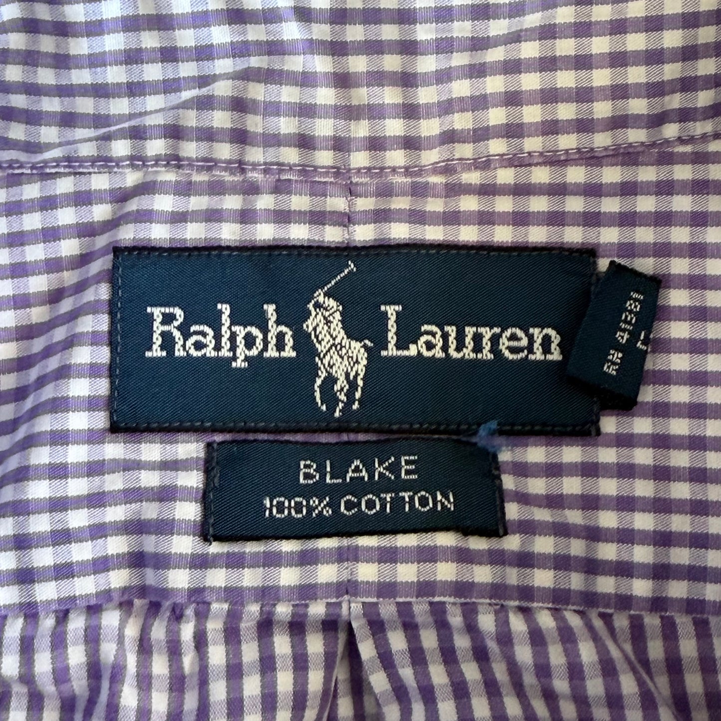 Y2K Ralph Lauren Gingham Button Up Shirt - XL