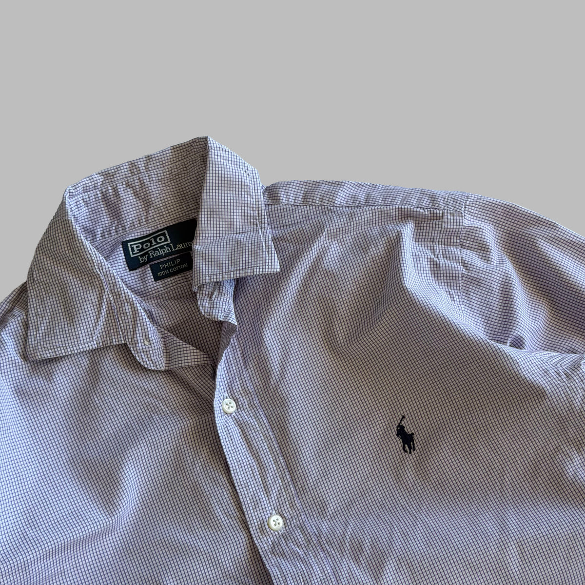 90s Ralph Lauren Checkerd Button Up Shirt - M