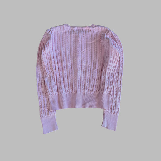Y2K Polo Ralph Lauren Cable Knit Cardigan - S