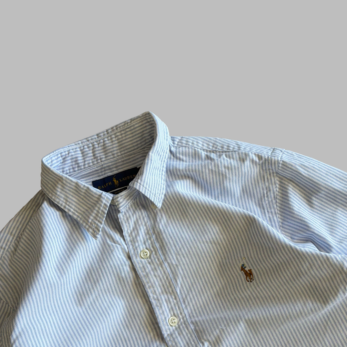 Y2K Polo Ralph Lauren Striped Button Up Shirt - M