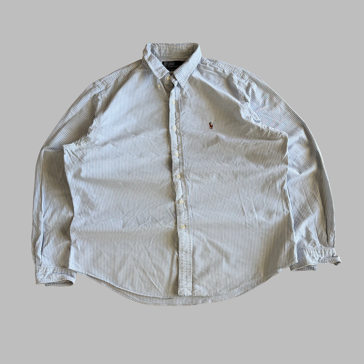 90s Polo Ralph Lauren Striped Button Up Shirt - XL