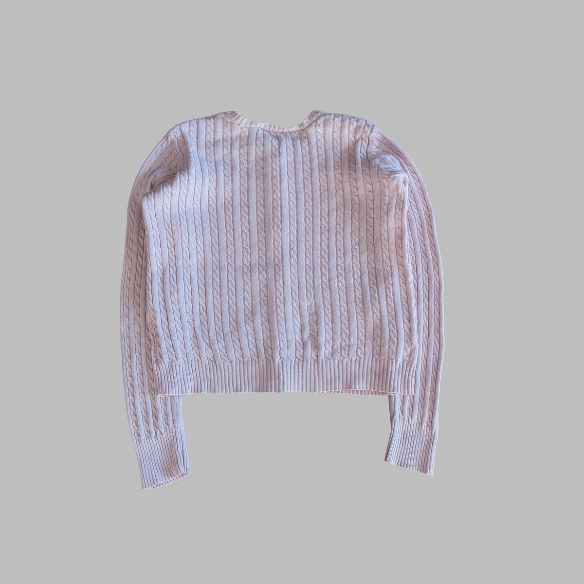 Y2K Polo Ralph Lauren Cable Knit Cardigan - M