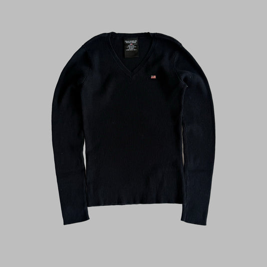 00s Ralph Lauren Ribbed Pullover - Small