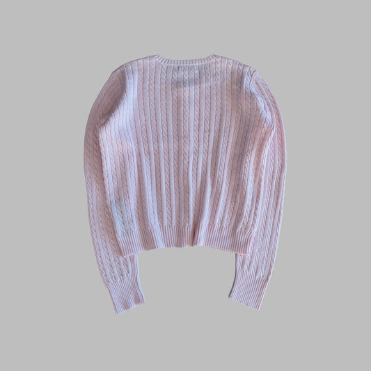 Y2K Polo Ralph Lauren Cable Knit Cardigan - M