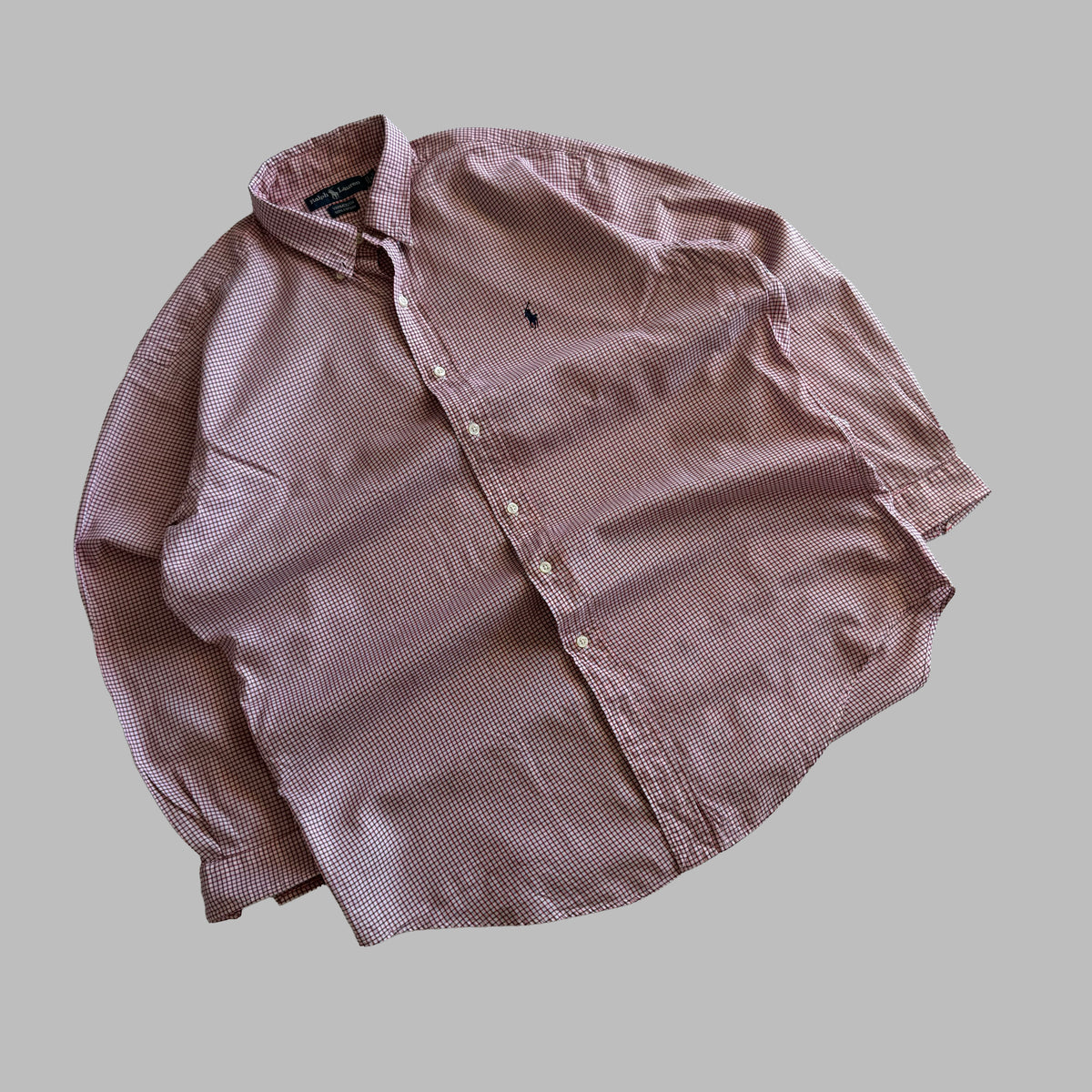Y2K Polo Ralph Lauren Checkered Button Up Shirt - L
