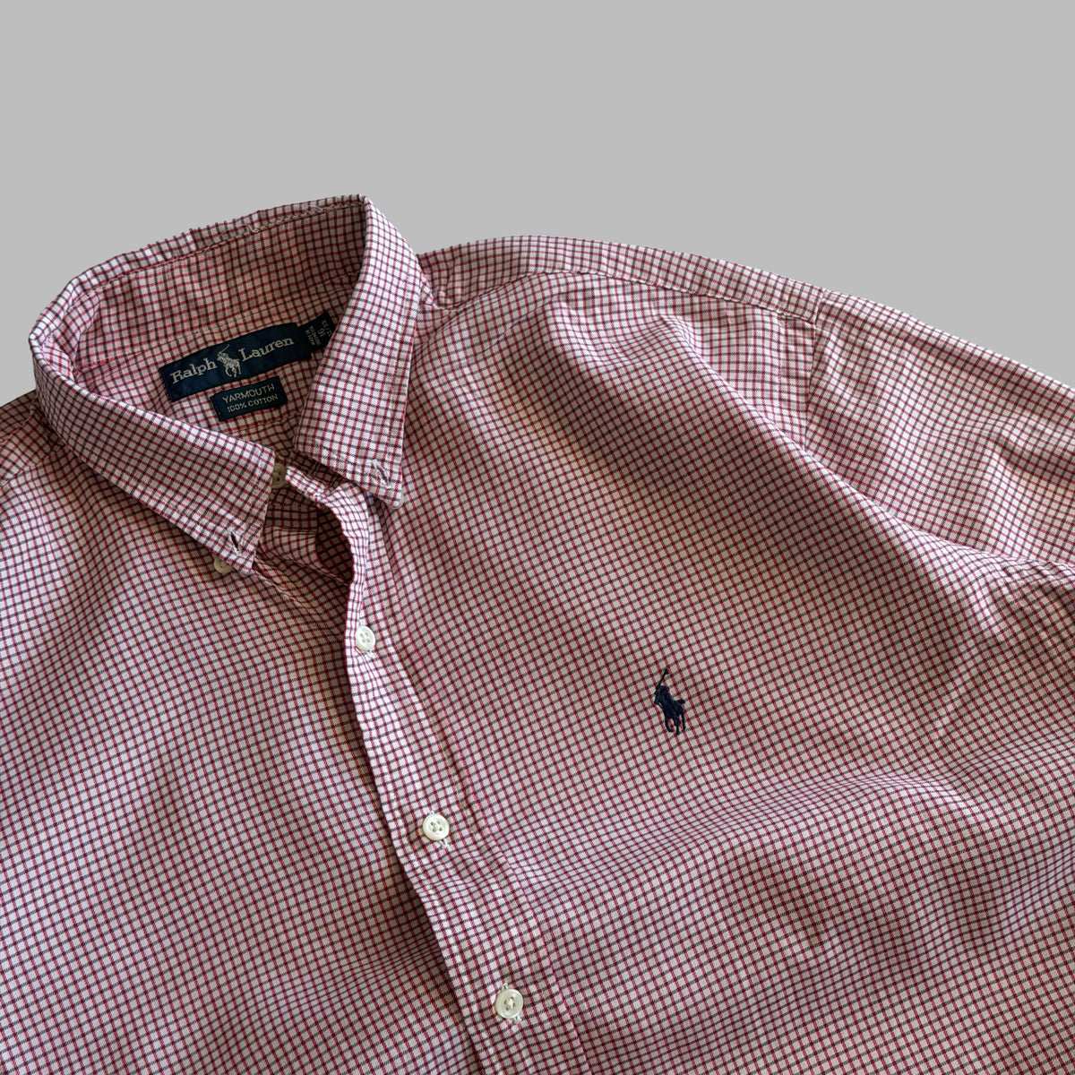 Y2K Polo Ralph Lauren Checkered Button Up Shirt - L