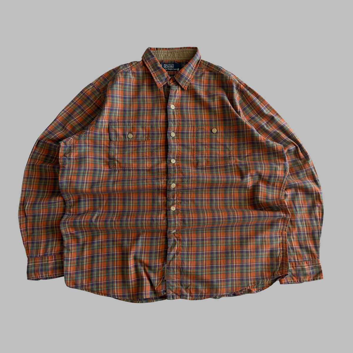 90s Ralph Lauren Checkered Button Up Shirt - XL
