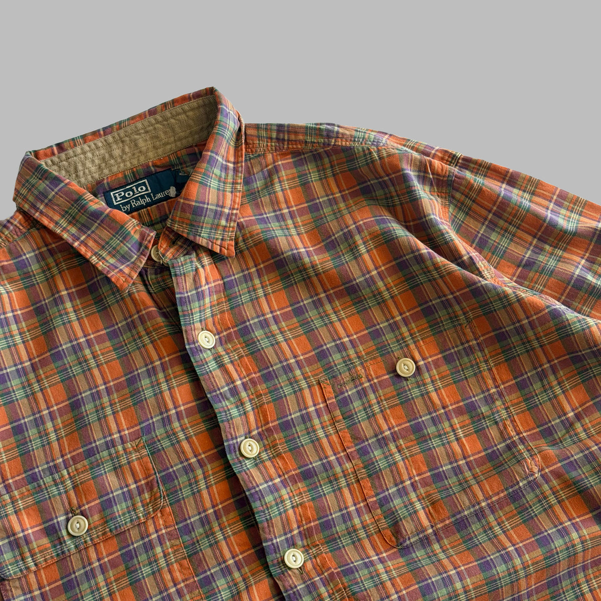90s Ralph Lauren Checkered Button Up Shirt - XL