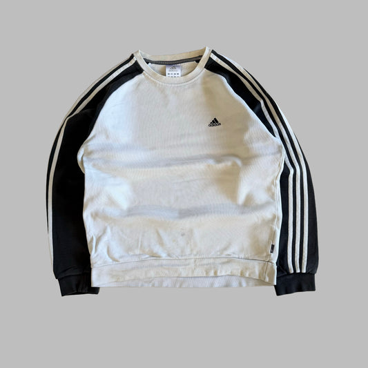 00s Adidas Three Stripes Sweatshirt - Medium