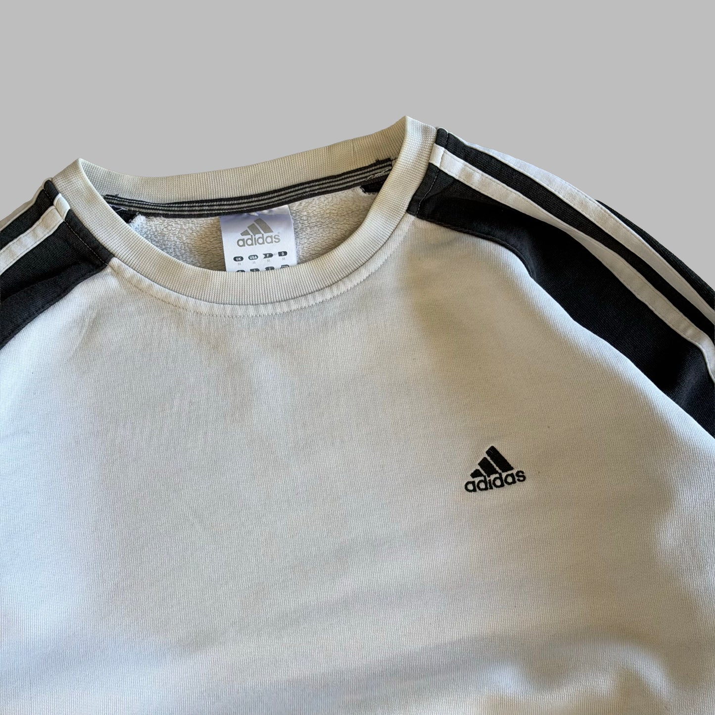 00s Adidas Three Stripes Sweatshirt - Medium