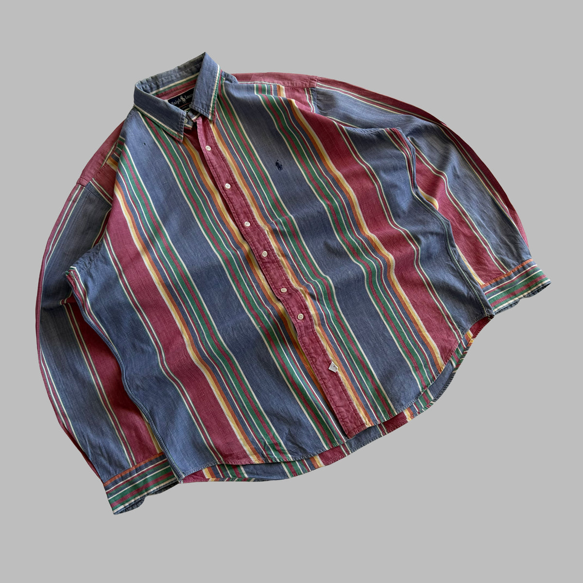 90s Polo Ralph Lauren Striped Button Up Shirt - L