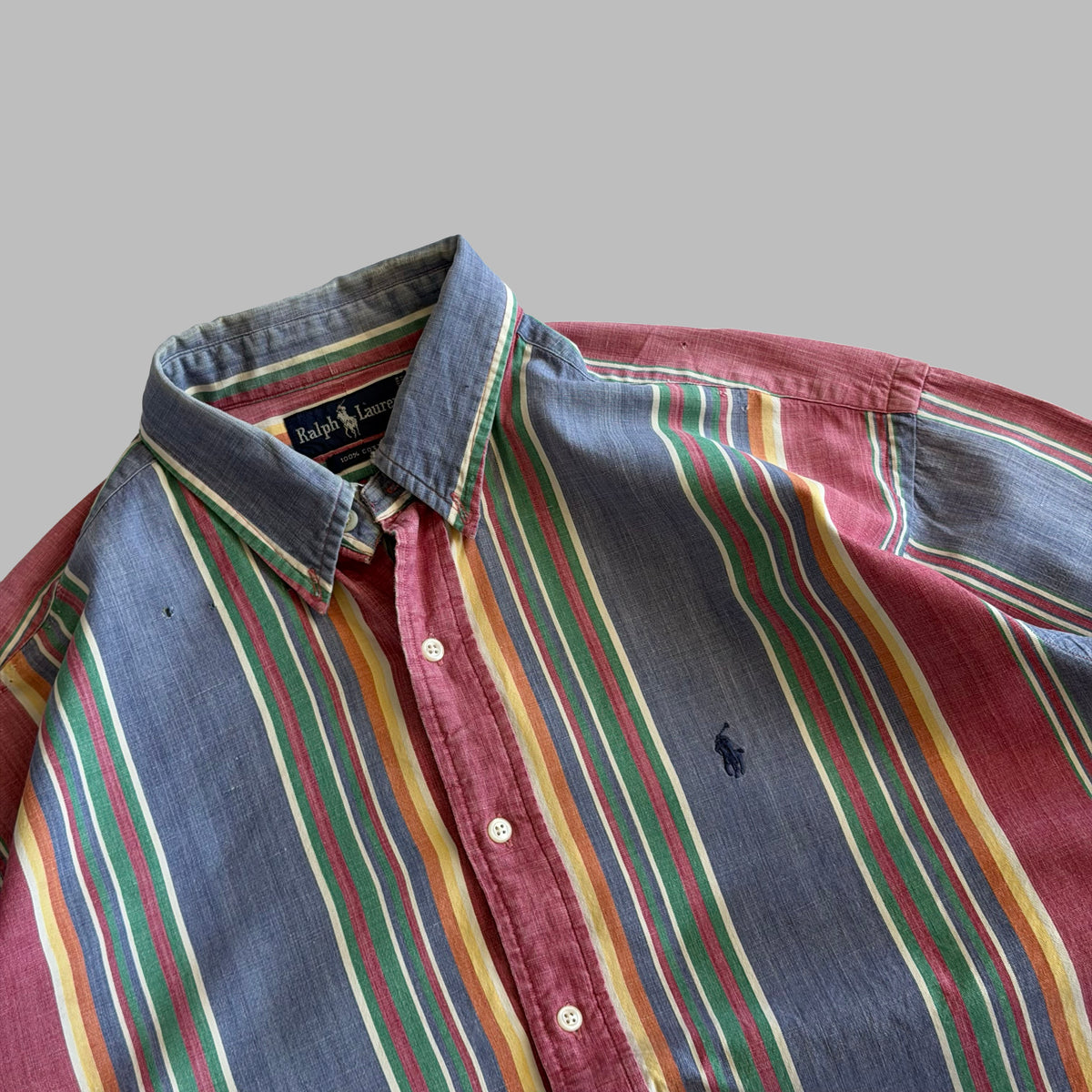 90s Polo Ralph Lauren Striped Button Up Shirt - L