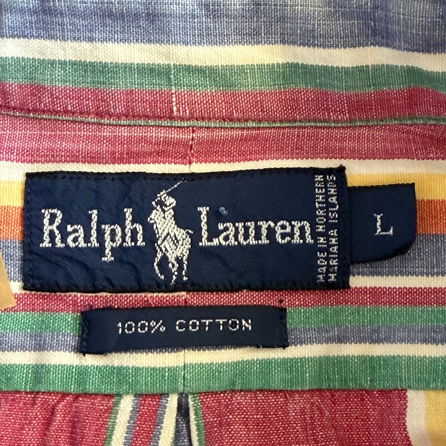 90s Polo Ralph Lauren Striped Button Up Shirt - L