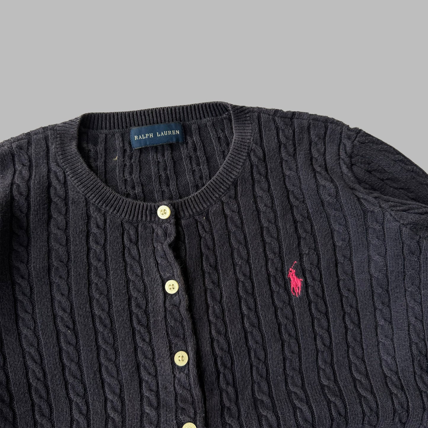 Y2K Polo Ralph Lauren Cardigan - Medium
