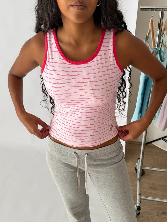 Y2K Adidas Low Cut Activewear Tank - S