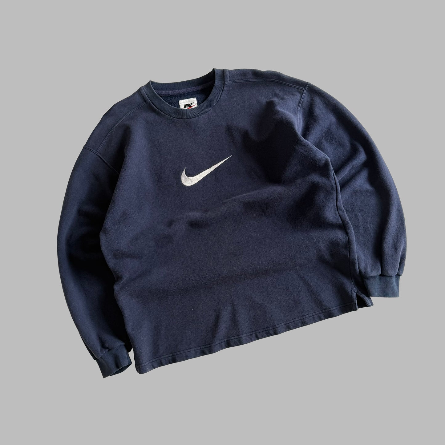 90s Nike Centre Swoosh Sweatshirt - M