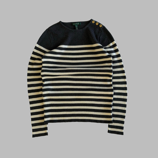 00s Ralph Lauren Striped Pullover - Large