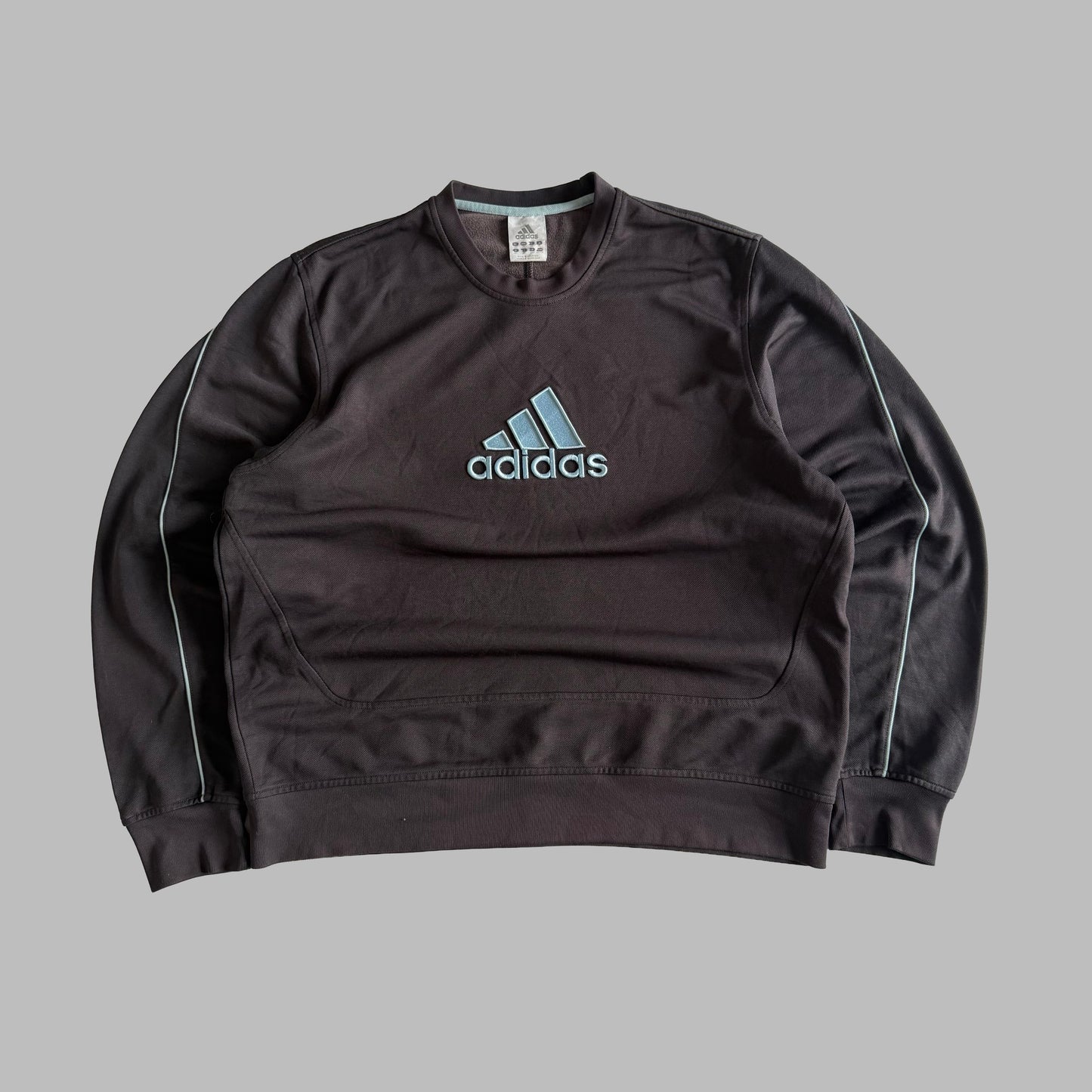 Y2K Adidas Spell Out Sweatshirt - XL