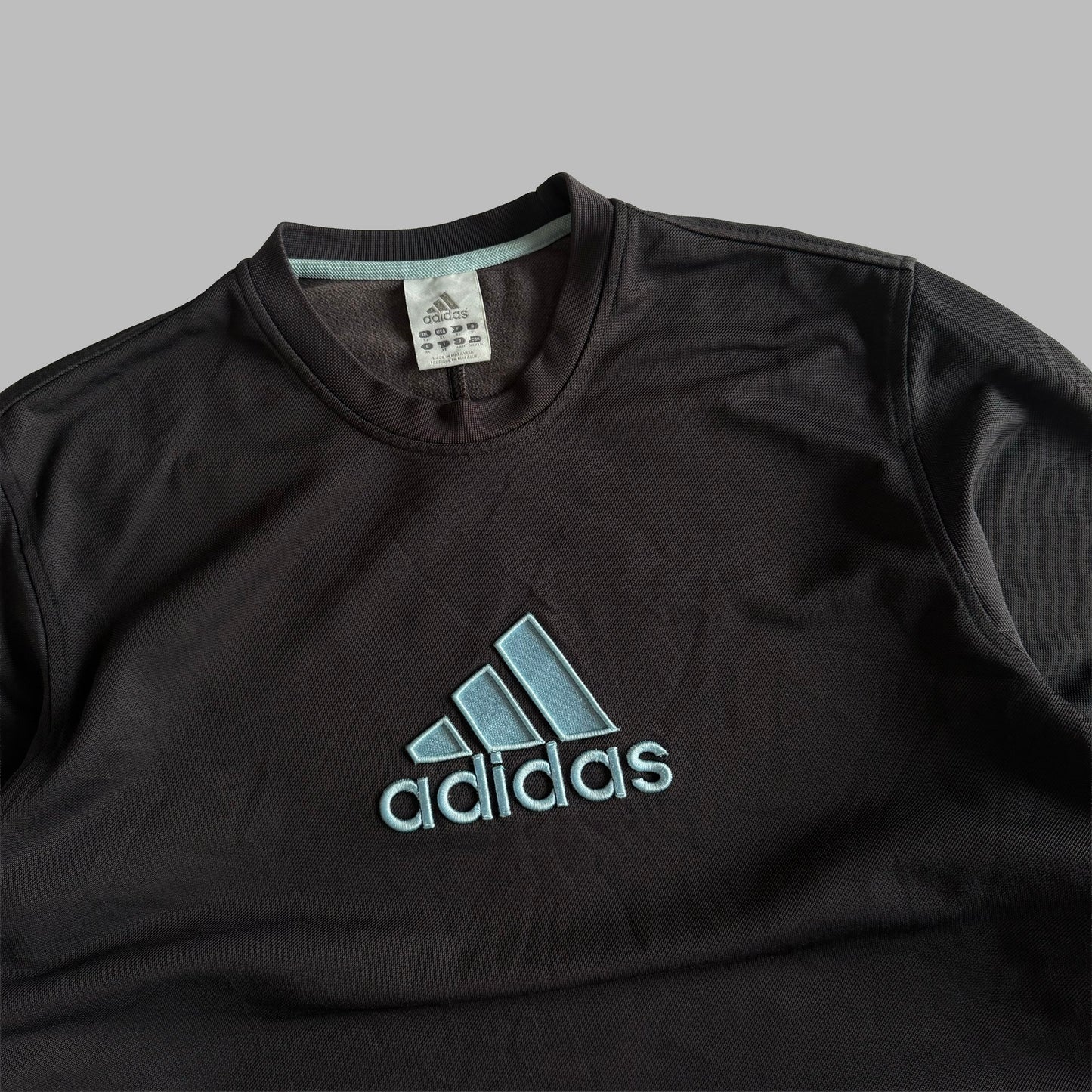 Y2K Adidas Spell Out Sweatshirt - XL