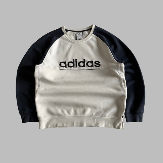 Y2K Adidas Spell Out Sweatshirt - L