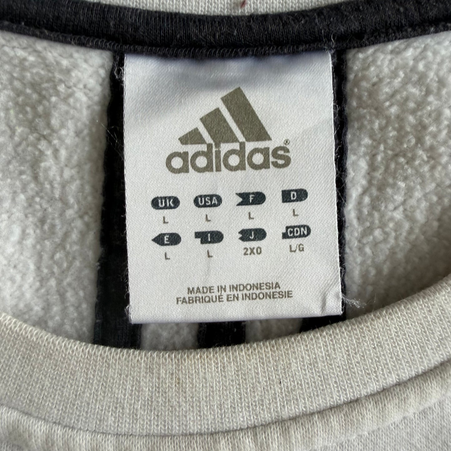Y2K Adidas Spell Out Sweatshirt - L