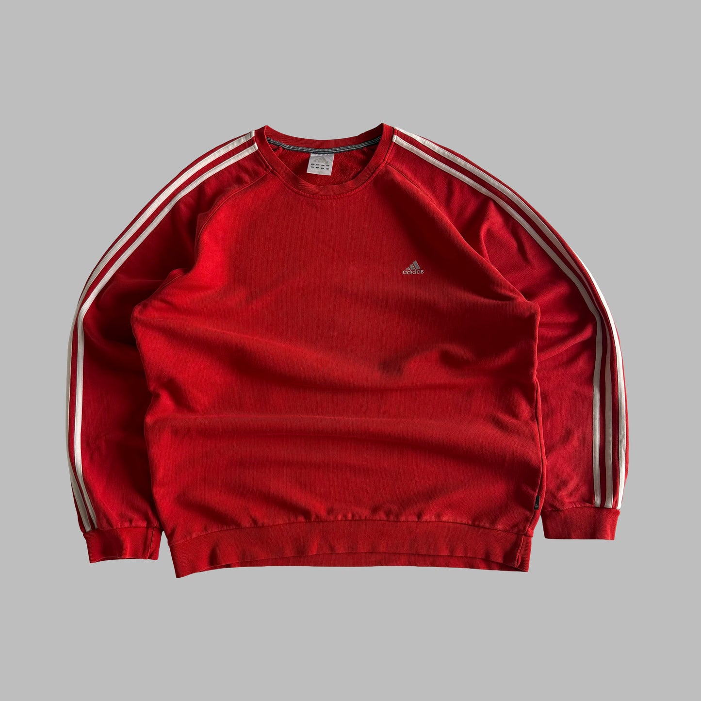 Y2K Adidas Three Stripe Sweatshirt - XL
