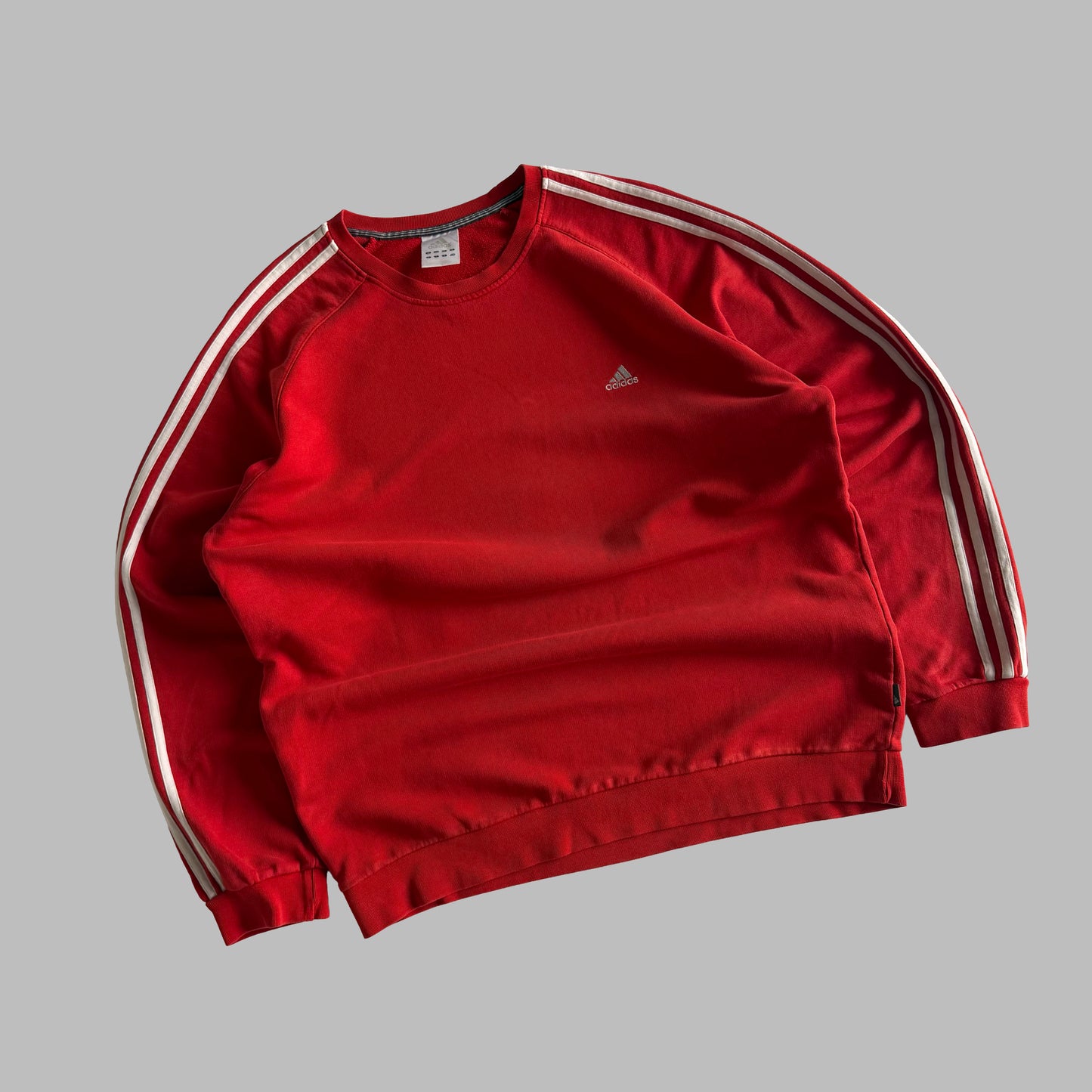 Y2K Adidas Three Stripe Sweatshirt - XL