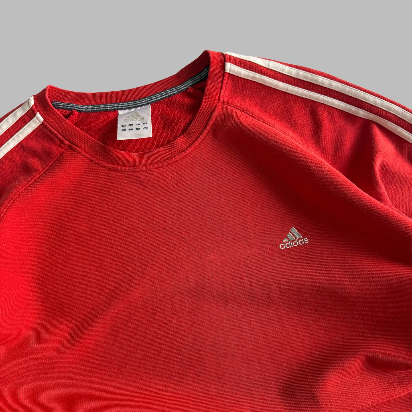 Y2K Adidas Three Stripe Sweatshirt - XL