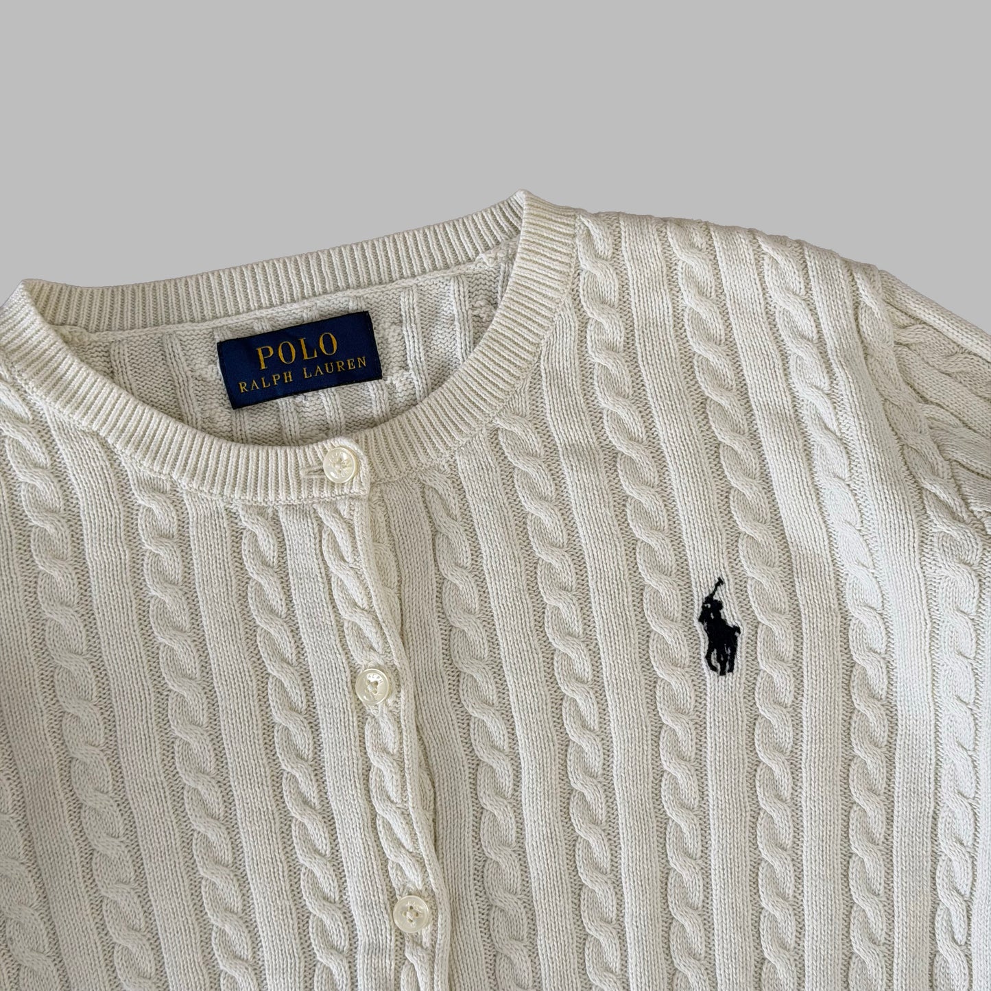 Ralph Lauren Cable Knit Cardigan - Small